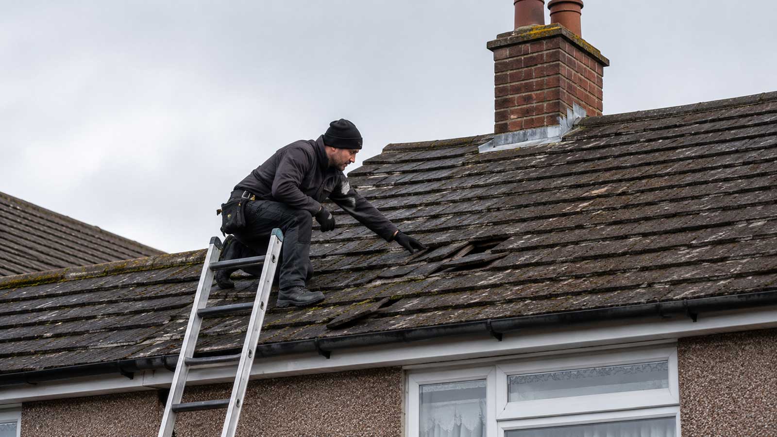 Roofing detail relevant to storm-damaged roof repairs in stockport